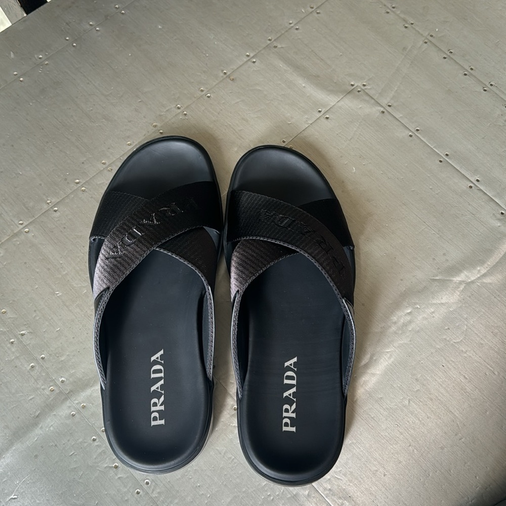 PRADA Black Crisscross Sandals. NEW IN BOX US9 - Picture 6 of 11